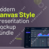 Modern Canvas Style Presentation Mockup Bundle