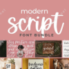 Modern Script Fonts bundle