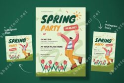 Spring Party Flyer Template