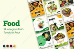 Food Social Media Posts Instagram Templates