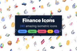 Online Banking Isometric Icons