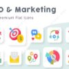 SEO and Marketing vector icons