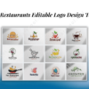 Best 13 Food or Restaurants Editable Logo Design Template