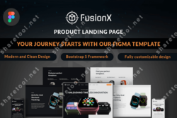 FusionX Product Landing Page Figma Template