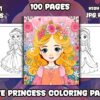 Cute Princess Coloring Pages