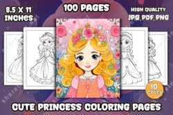 Cute Princess Coloring Pages