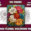 Ethnic Floral Coloring Pages