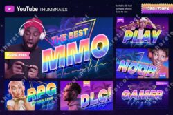 Gamer YouTube Thumbnails Templates