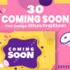 30 Coming Soon Banner Background Illustration