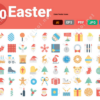 Easter Color Vector Icons