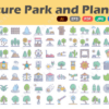 Nature Parks and Plants Icons