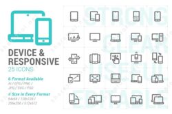 Responsive & Device Mini Iconset template