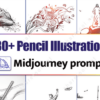 280+ Pencil Illustrations Midjourney Prompt