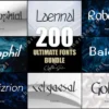 200 Ultimate Fonts Bundle