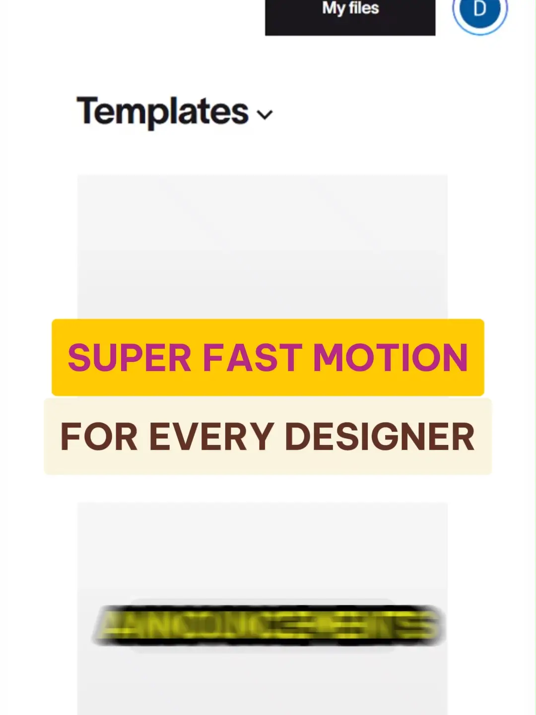 A fast and simple motion design tool on the web