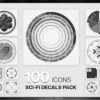100 Sci FI Decals Icons Pack