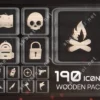 190 Wooden Icons Pack