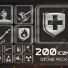 200 Stone Icons Pack