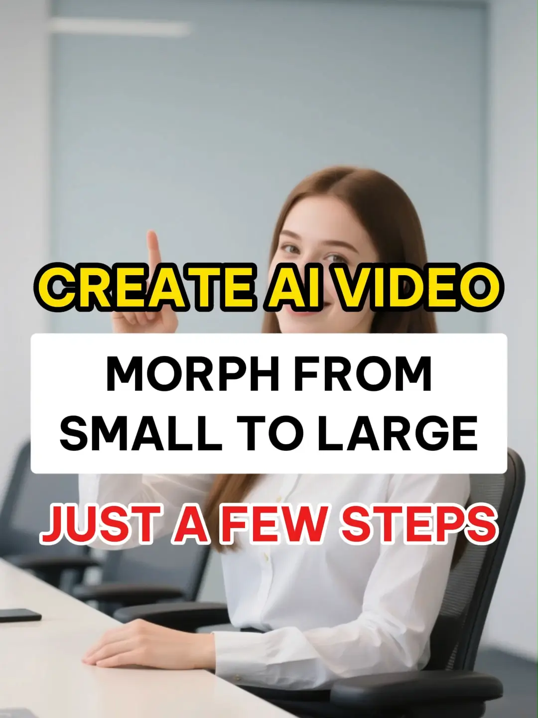 Create AI video transforming from small to large with just a few steps