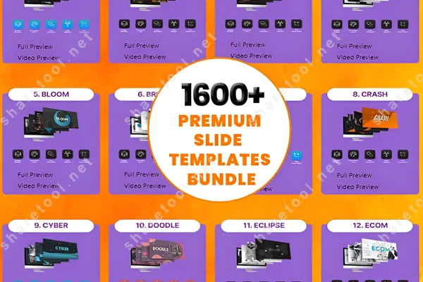 1600+ Premium Slide Templates Bundle