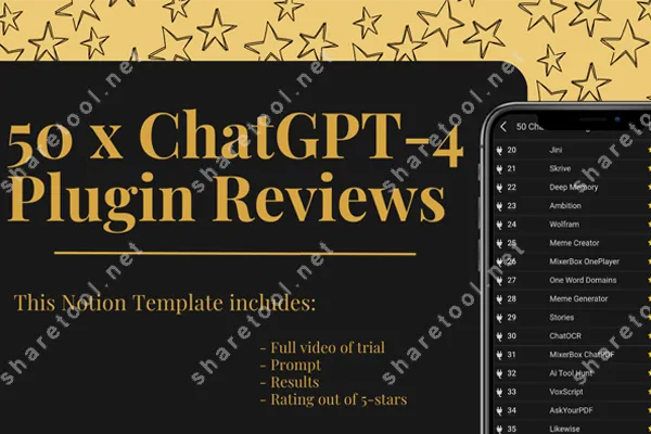 50 Rated ChatGPT-4 Plugins