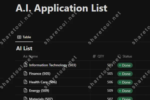 AI Application List