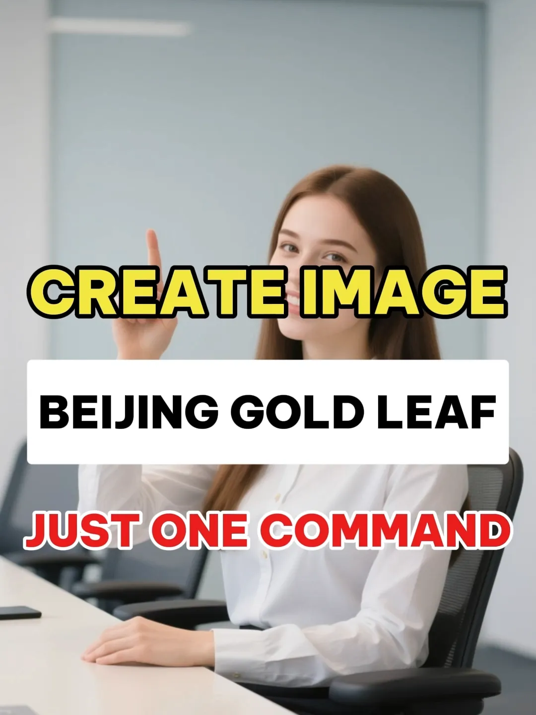 How to create image check in beijing gold leaf with 1 free command using AI