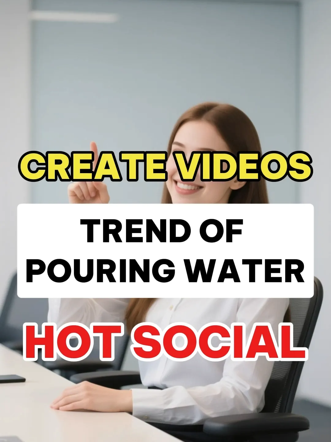 How to create a trending video of pouring water through a screen on social media